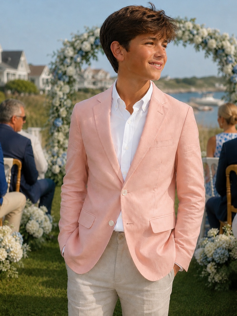NWT‎ Tommy Hilfiger Light Pink Sport Jacket Blazer Suit Jacket Wedding Formal